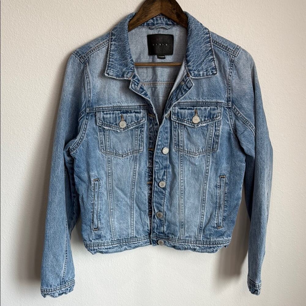 Blank NYC Faded Wash Denim Jean Jacket Size L